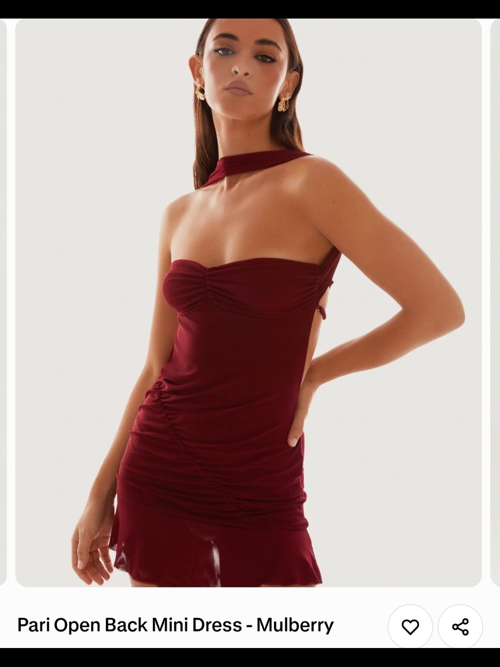 Mulberry Open-Back "Pari" Mini Dress - Picture 5 of 8